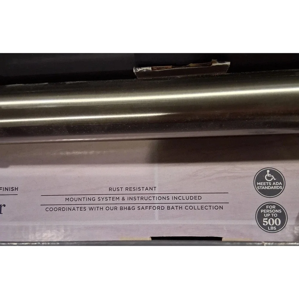 Better Homes & Gardens Safford 16 IN Grab Bar Satin Nickel BH20-19235611-028